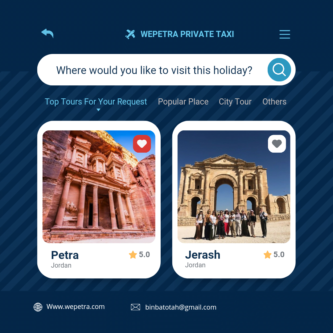 WePetra private taxi Price